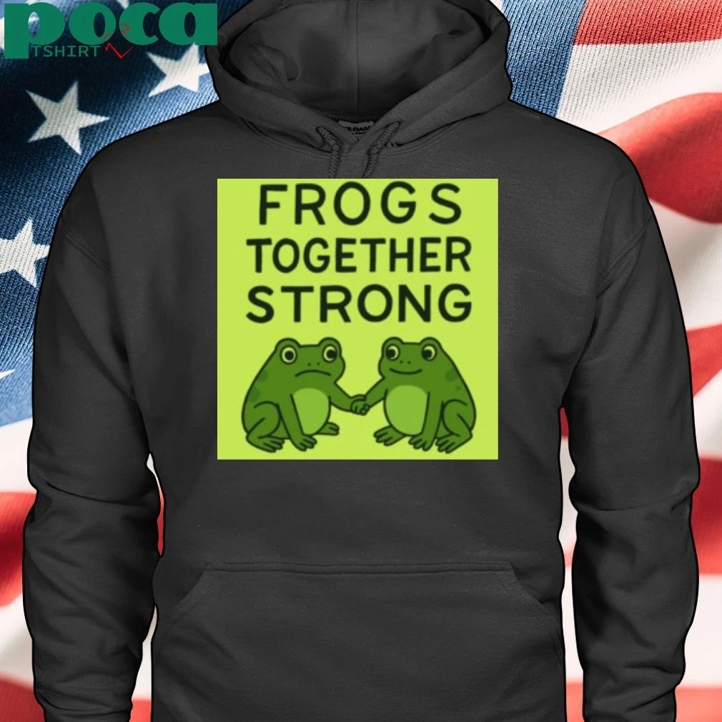 Portland Frog Frogs Together Strong handshake T-shirt
