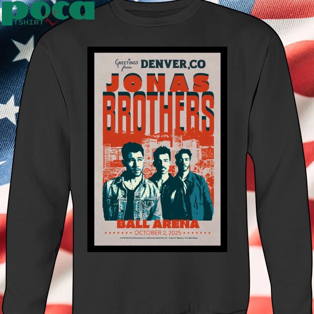 Jonas Brothers Denver CO Oct 2 2025 Ball Arena Poster Shirt