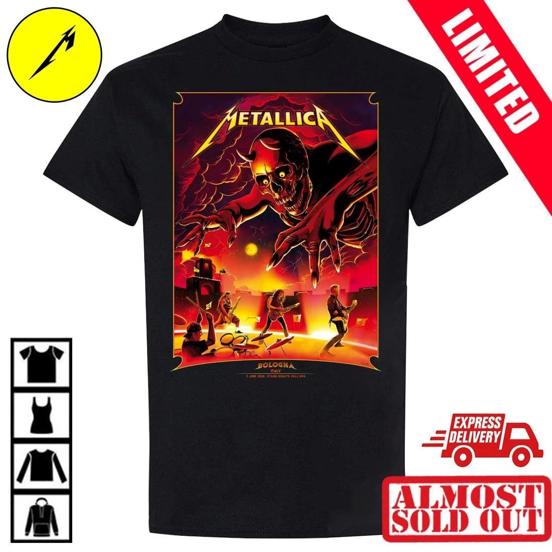 Metallica The Demon Art Shirt Bologna 2026 Nino Cammarata