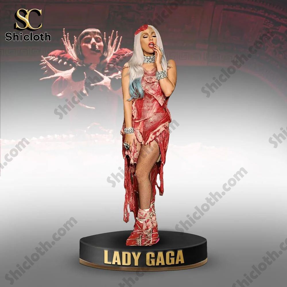 Lady Gaga Iconic Meat Dress Mini Desktop Figure Pop Doll