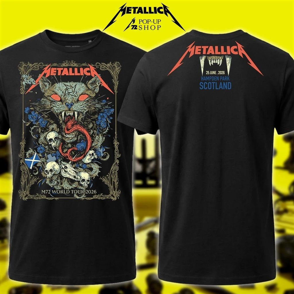 Wolf Skull Jack Metallica Shirt Glasgow, Scotland 25th June 2026 M72 World Tour 2026 Concert
