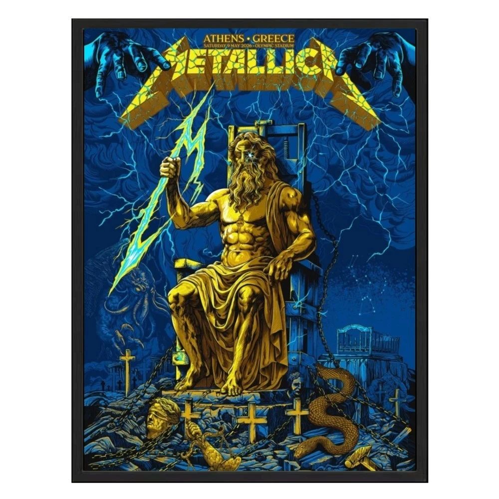 Metallica M72 Athens limited-edition poster Zeus by Revolver Dart