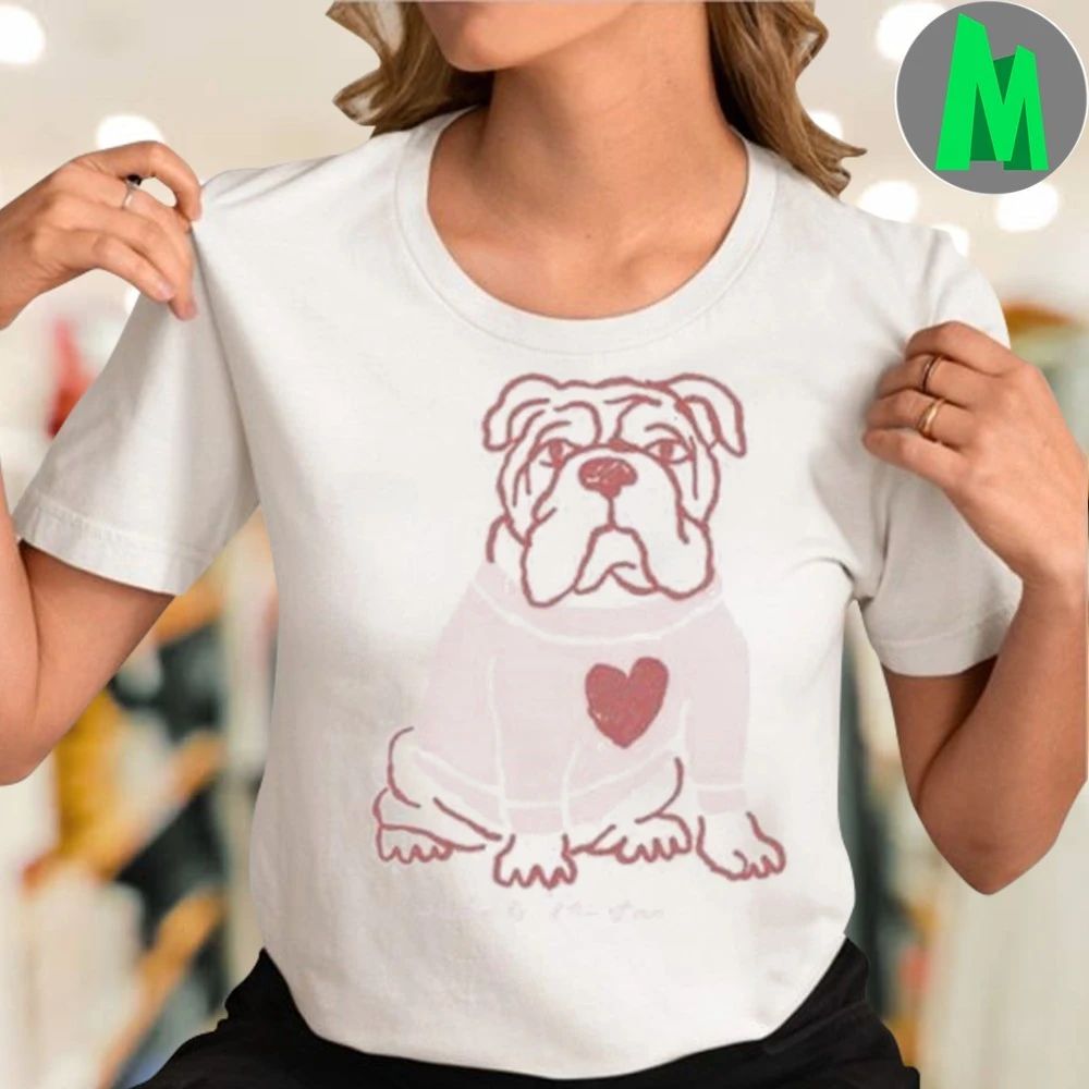 Duke And Winston Bulldog Heart Shirt