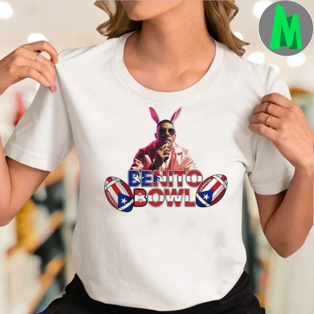 Original Benito Bowl bunny singing bad bunny tour san benito football Shirt
