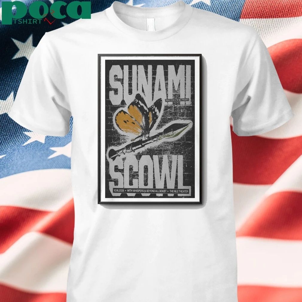 Oct 16 2025 Sunami with Scowl Nile Theater – Mesa in Mesa, AZ Poster shirt