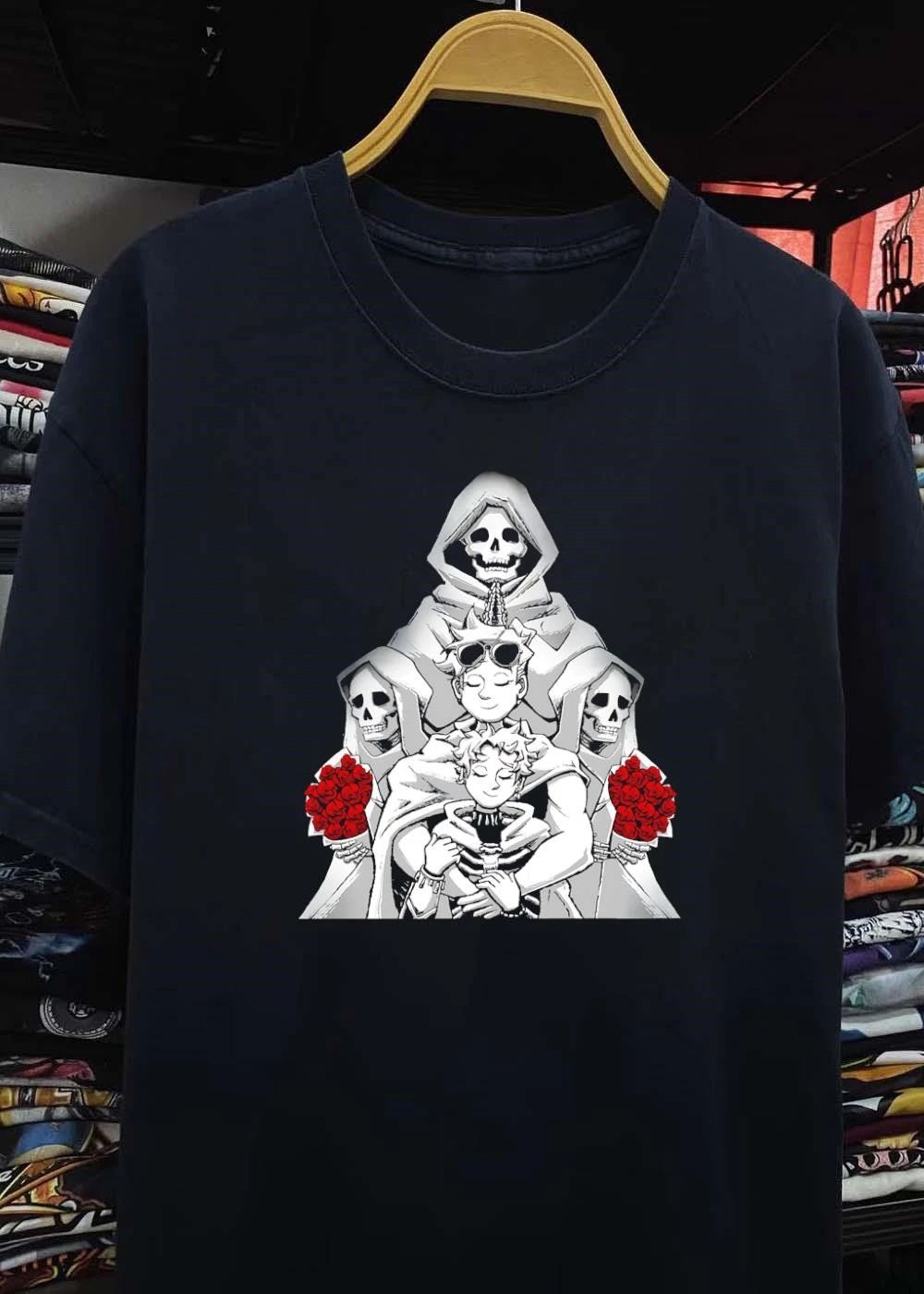 Grim Reaper Skeleton Couple Love Unicorn Roses Till Death Do Us Part 2026 Shirt