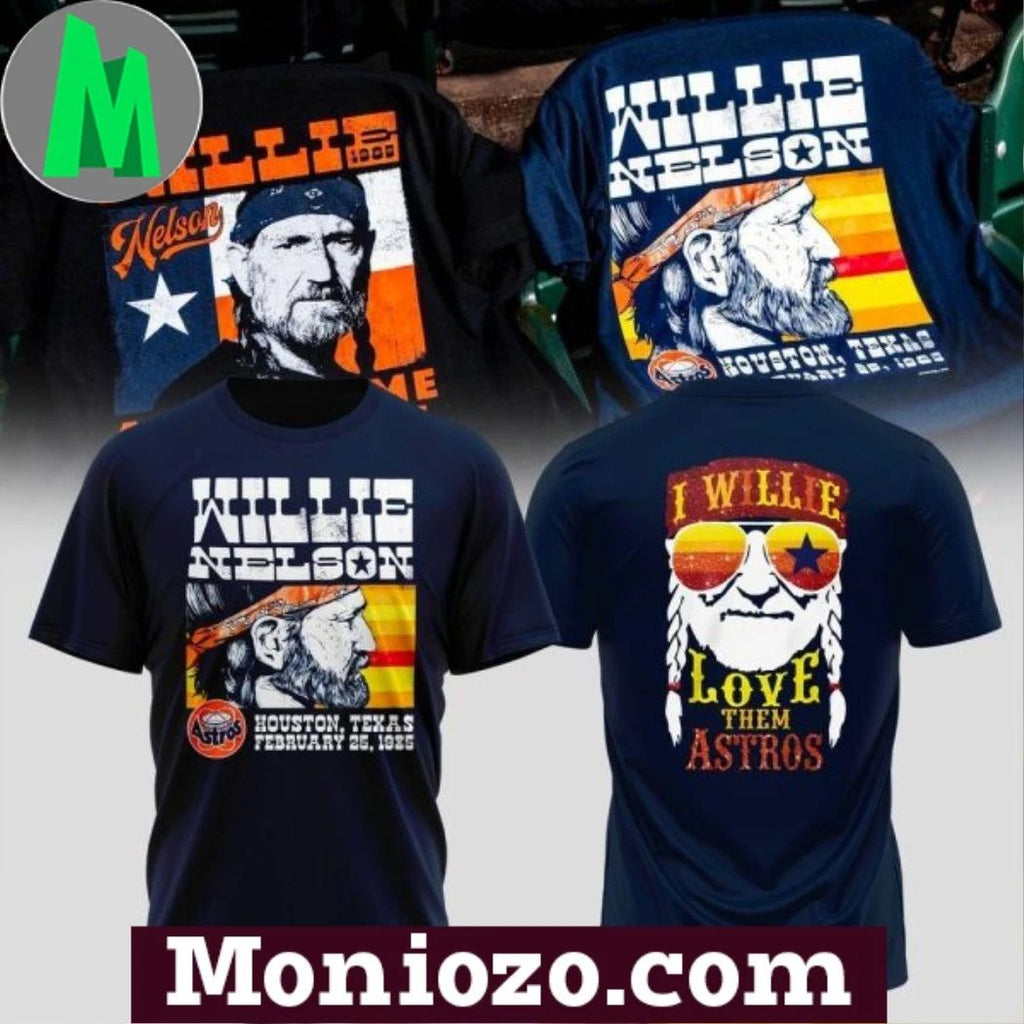 Retro Willie Nelson Astrodome Houston 2025 Tee Shirt