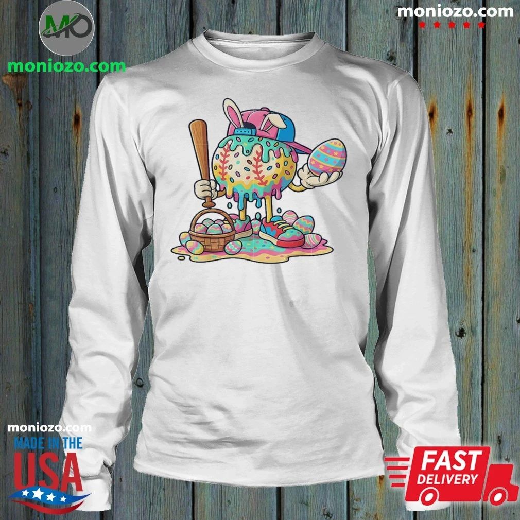 Original Easter Baseball Drip Ice Cream Shirt