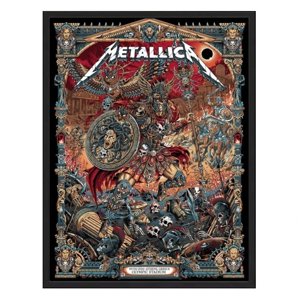 Metallica M72 Athens limited-edition poster by Juan Ma Orozco