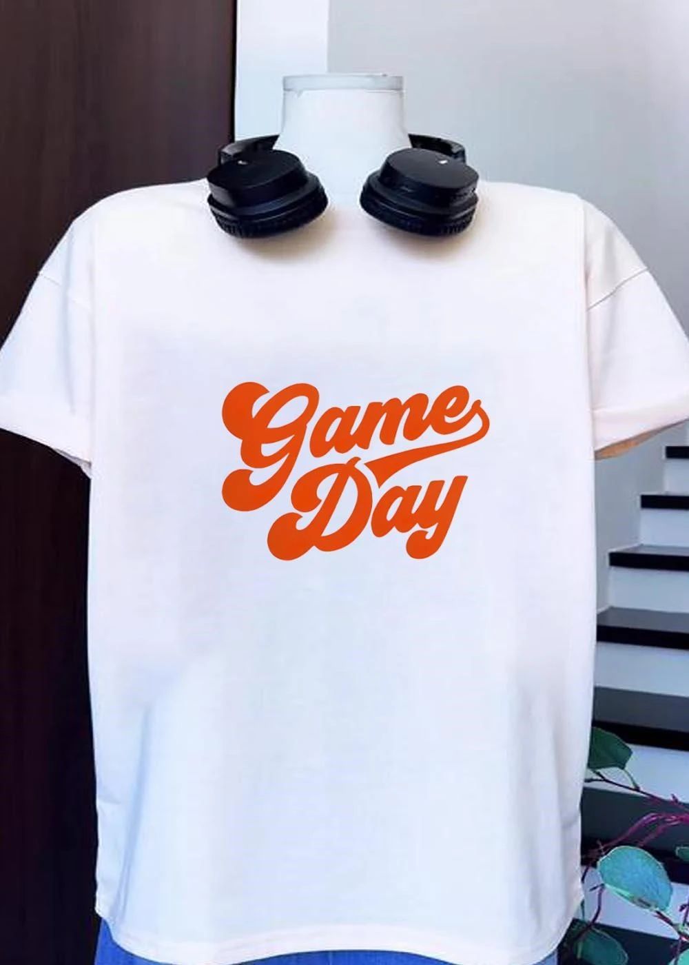 Game Day Orange style letter shirt