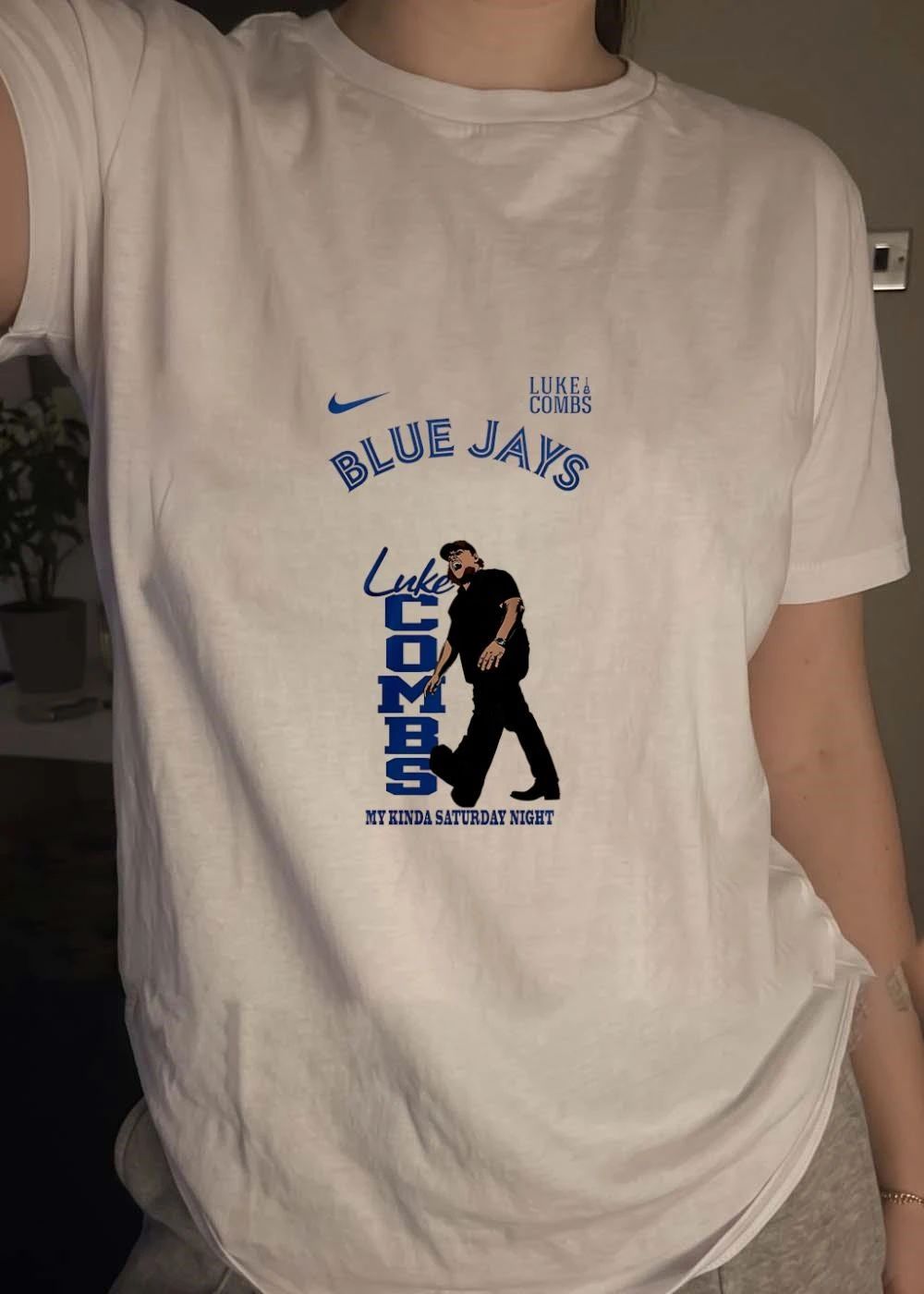 Luke Combs Blue Jays My Kinda Saturday Night Performance T-Shirt