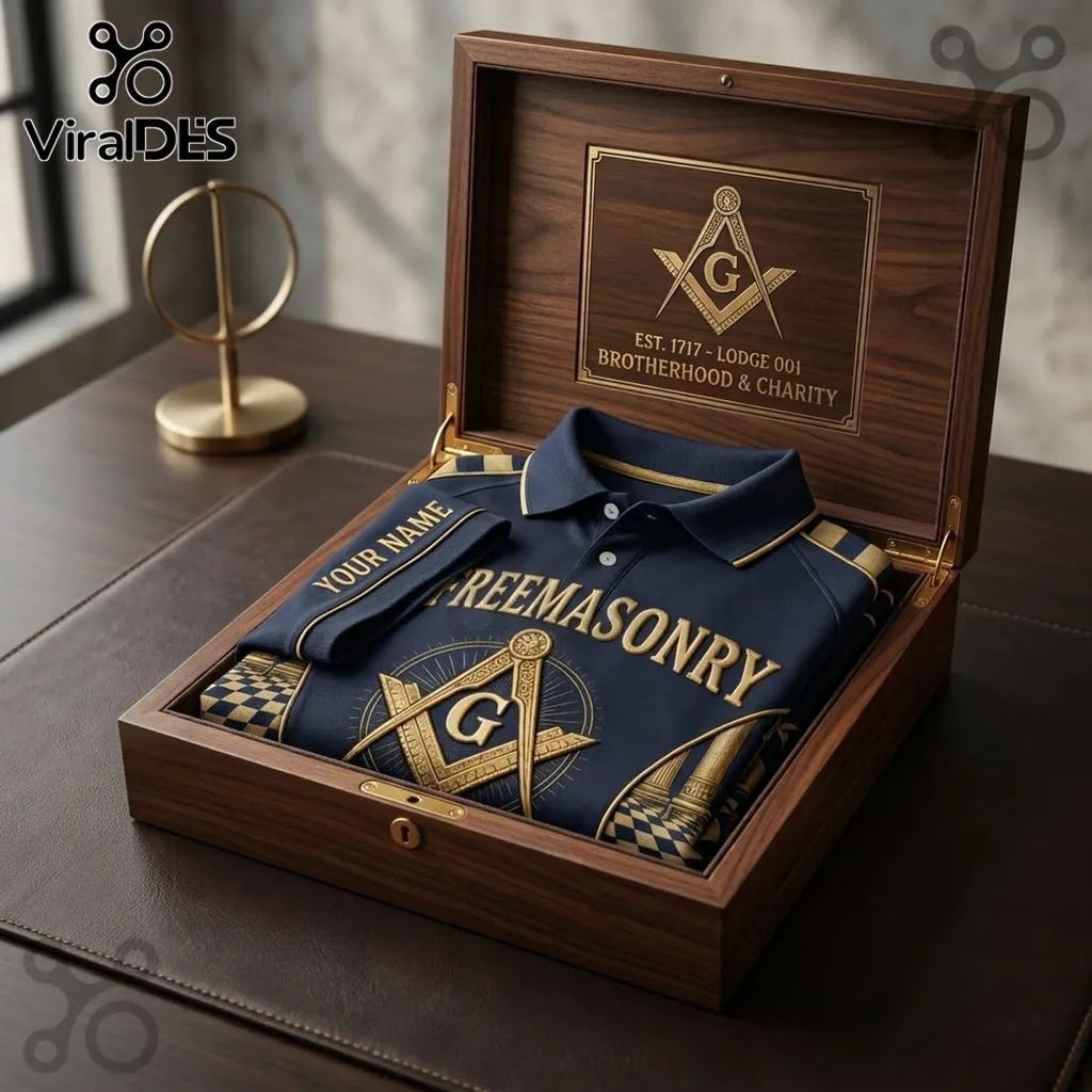 Freemasonry Faith Hope Charity Custom Polo Shirt