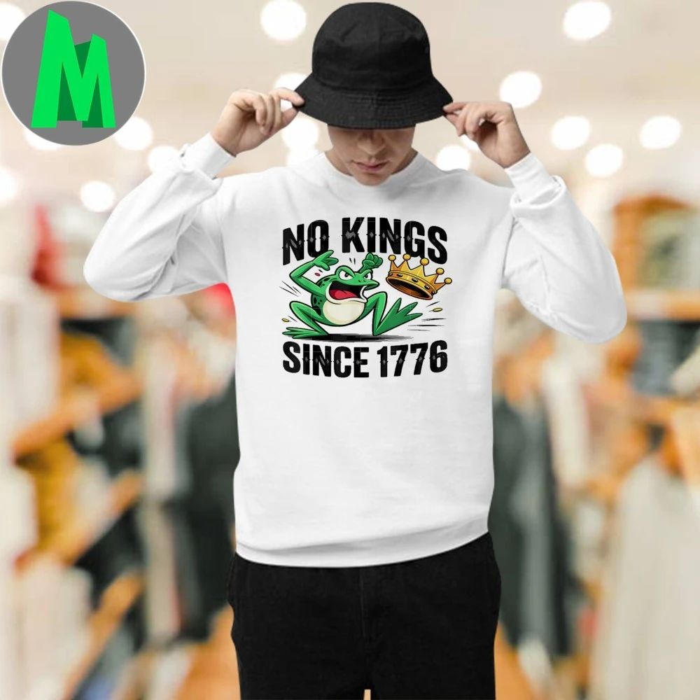 No Kings Since 1776 Frog Protest Patriotic USA Shirt