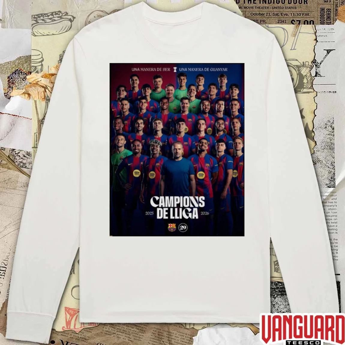 Fc Barcelona 29th La Liga Title 2025-2026 Season Poster t-shirt