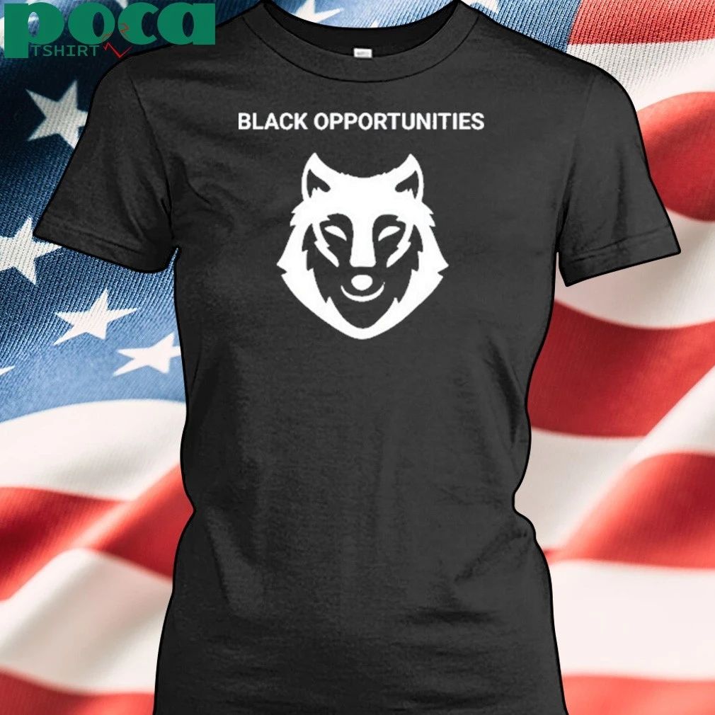 Hawk Newsome Wearing Black Opportunities shirt