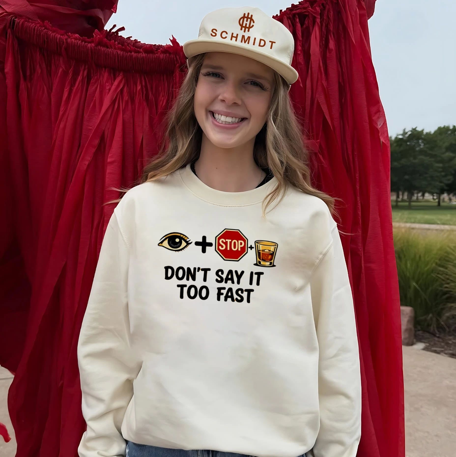I Stop Whiskey Don’t Say It Too Fast funny wordplay shirt