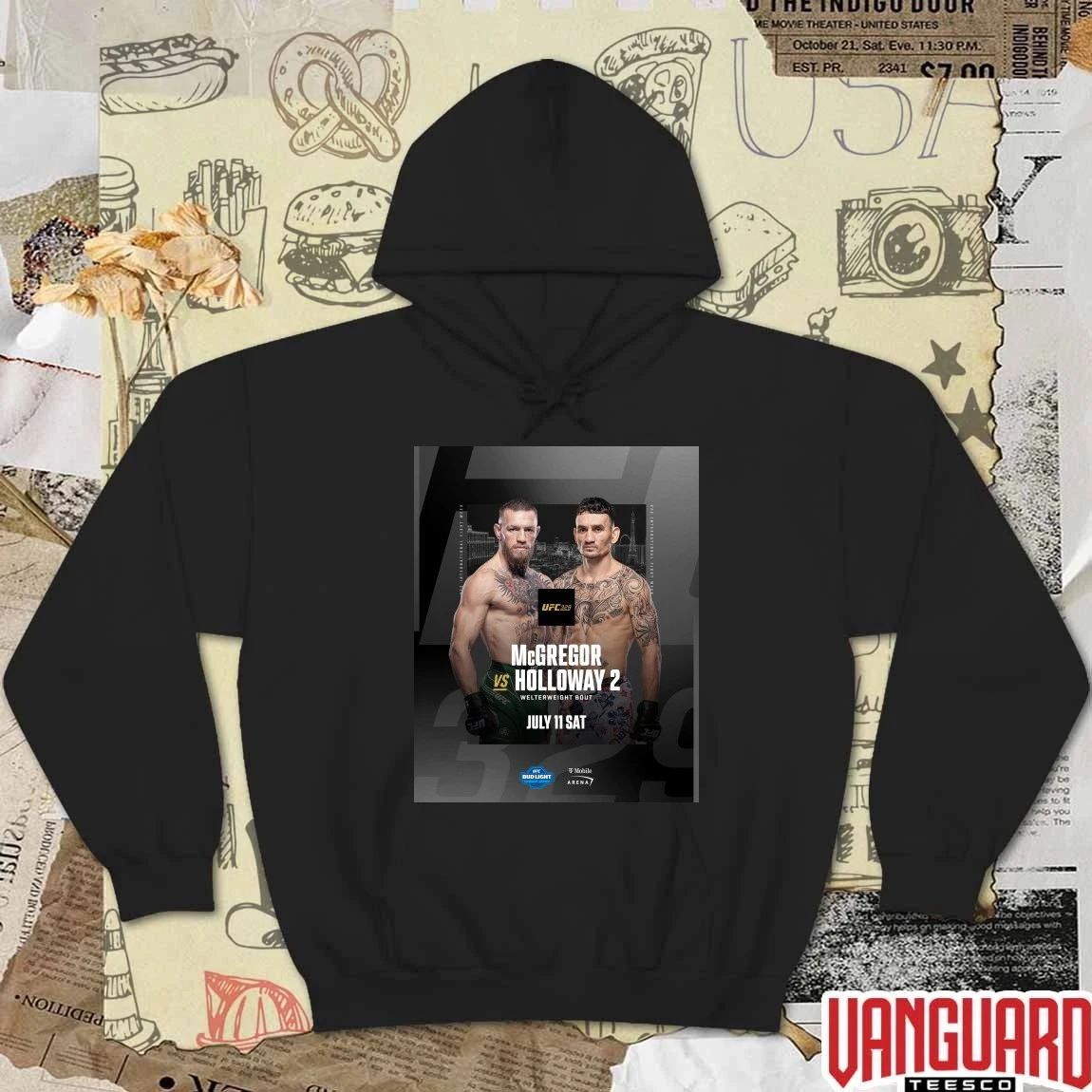 UFC 329 Conor McGregor and Max Holloway July 11, 2026 Welterweight Bout T-Mobile Arena Poster t-shirt
