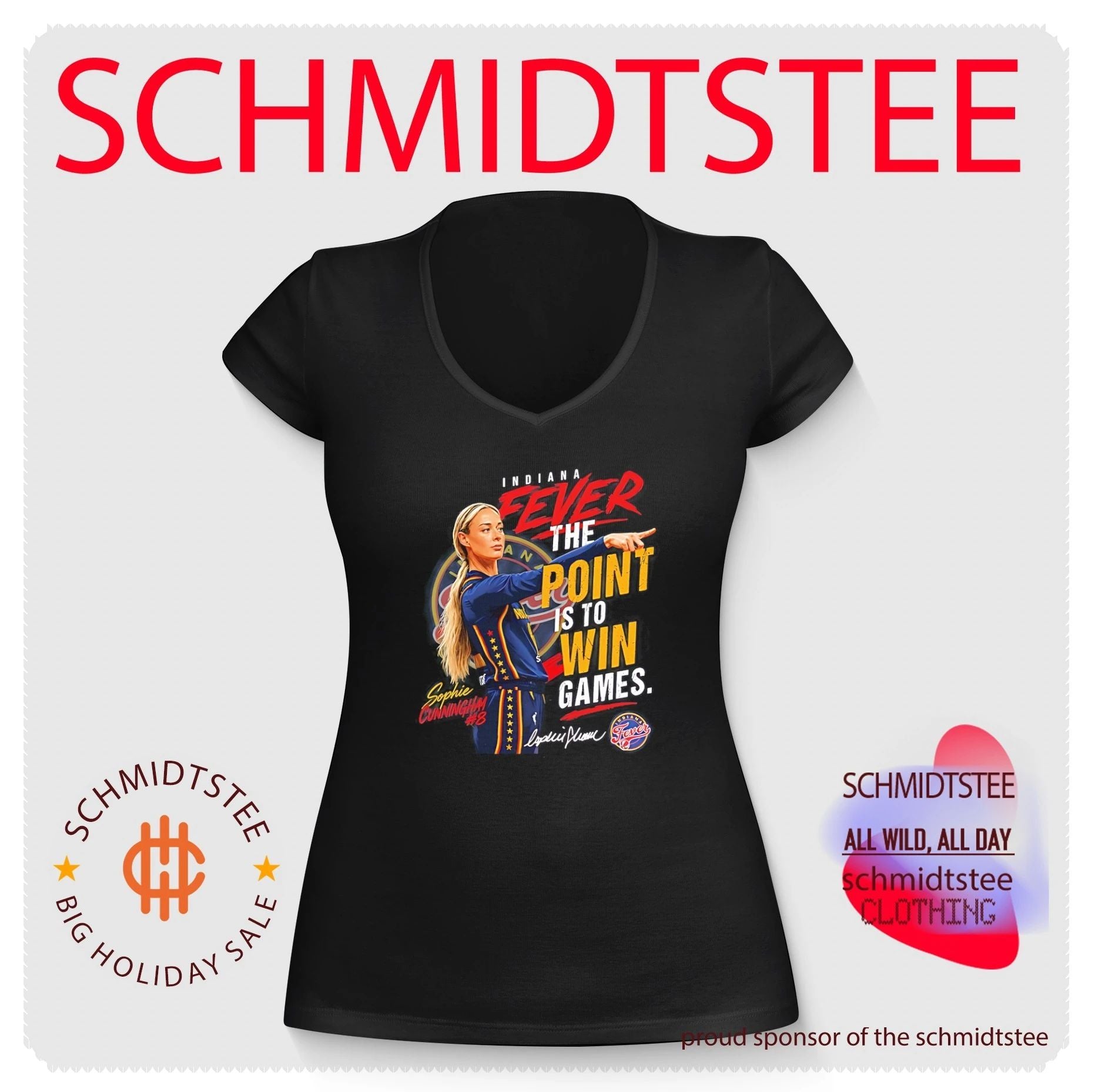 Indiana Fever Sophie Cunning Ham the point is to win games vintage shirt