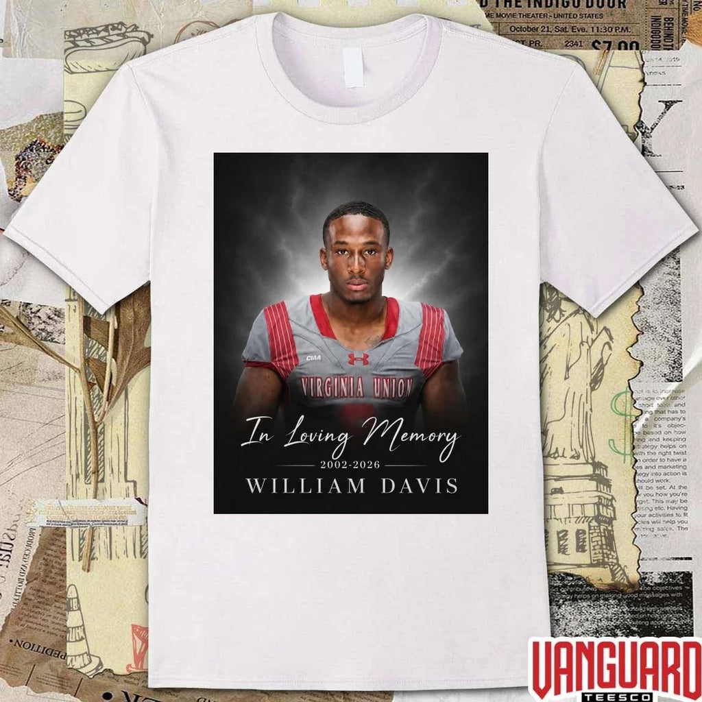 In Loving Memory 2002- 2026 William Davis Black College Exp Sports Reporter Poster t-shirt
