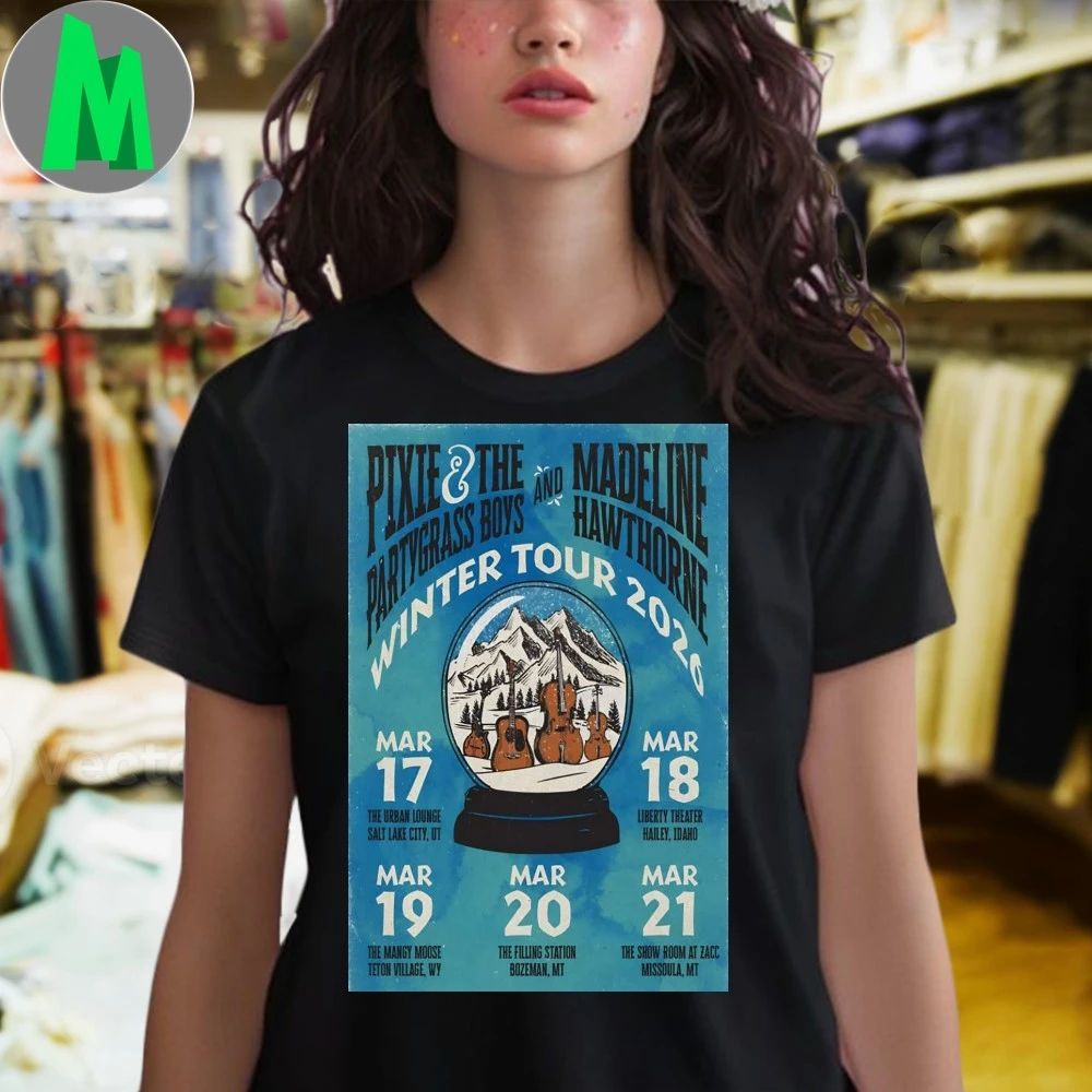 Original Pixie And The Partygrass Boys Tour Winter 2026 Poster T-Shirt