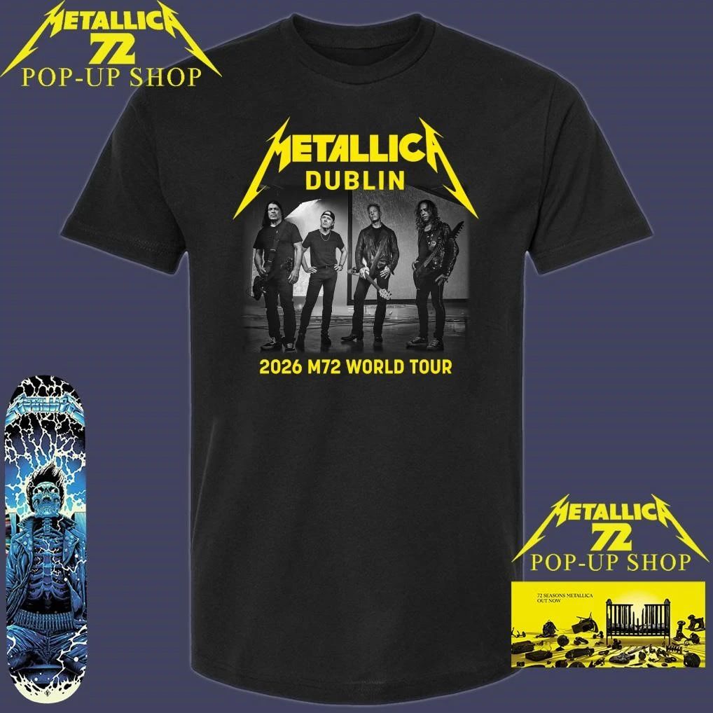 Metallica M72 Dublin, Ireland 2026 Band Members World Tour T-Shirt