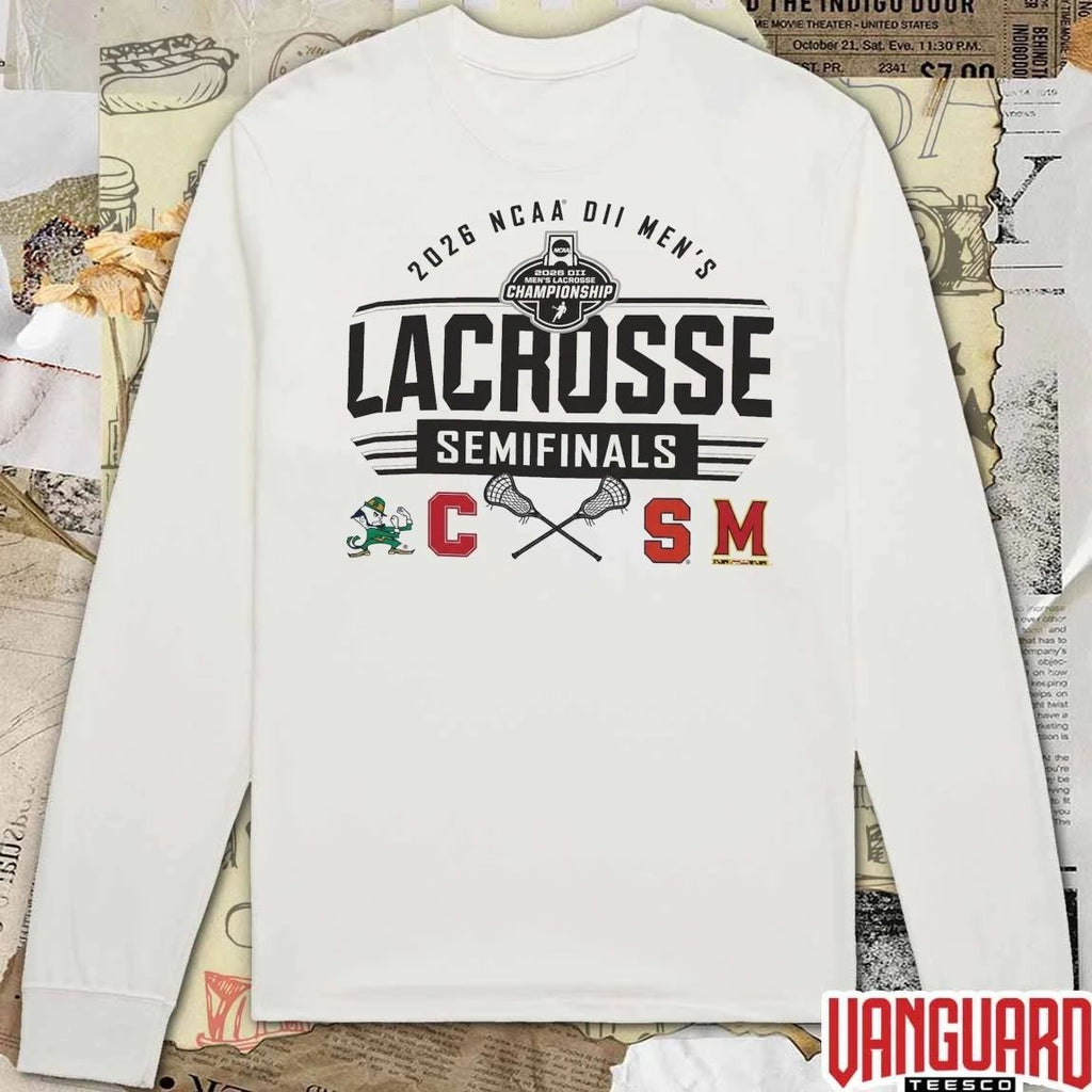 2026 NCAA Division II Pop-Up Shop Now Men’s Lacrosse Semifinals Logos t-shirt