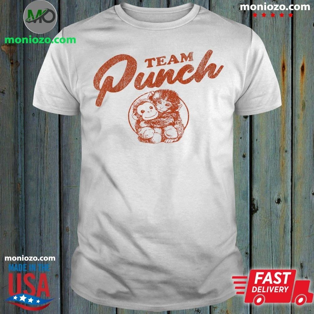 Original Team Punch Cute Punch Monkey With Plush Orangutan Shirt