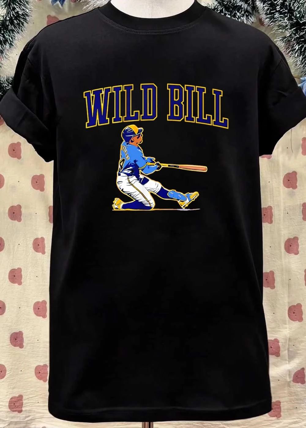 Wild Bill Herrera Baseball Swing Milwaukee Brewers T-Shirt
