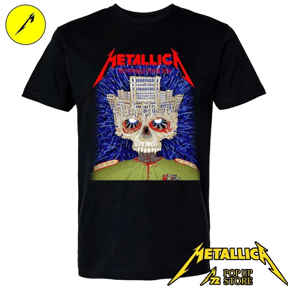 Metallica May 13, 2026 Bucharest, Romania Arena Nationala The Palace of Parliament Skulls by Matei Apostolescu Shirt