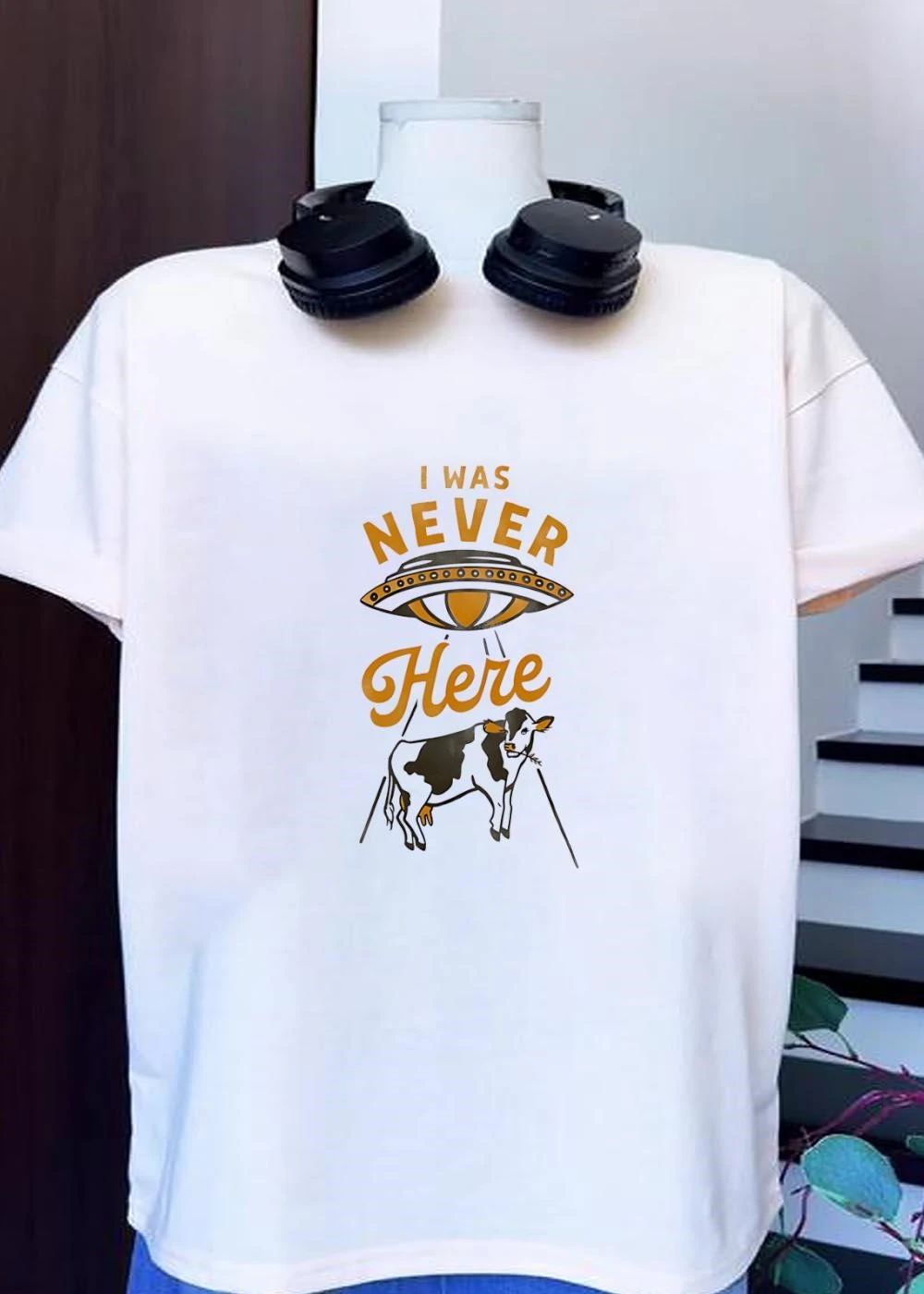 I Was Never Here Ufo Cow Abduction shirt