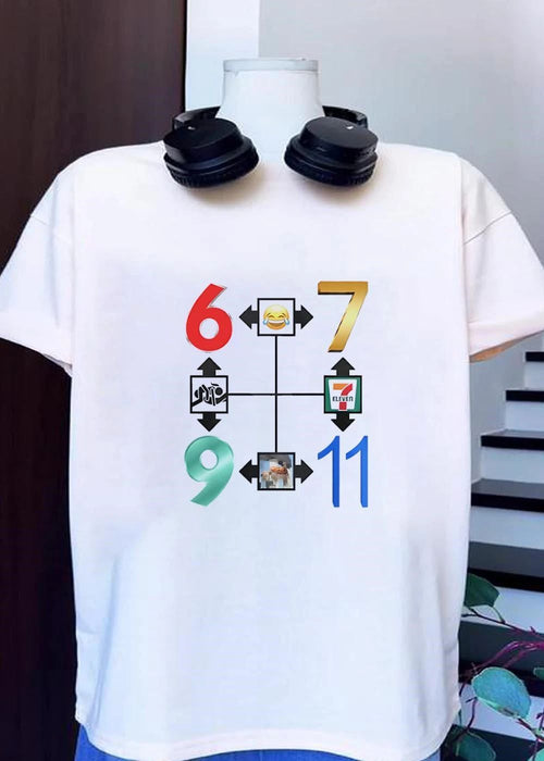 6 7 9 11 number grid emoji dance floor tragedy shirt