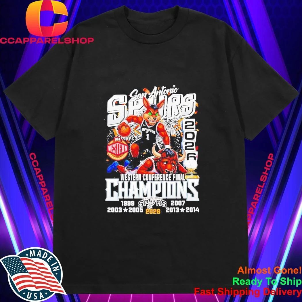 San Antonio Spurs 2026 Western Conference Final Champions Coyote Bull Shirt