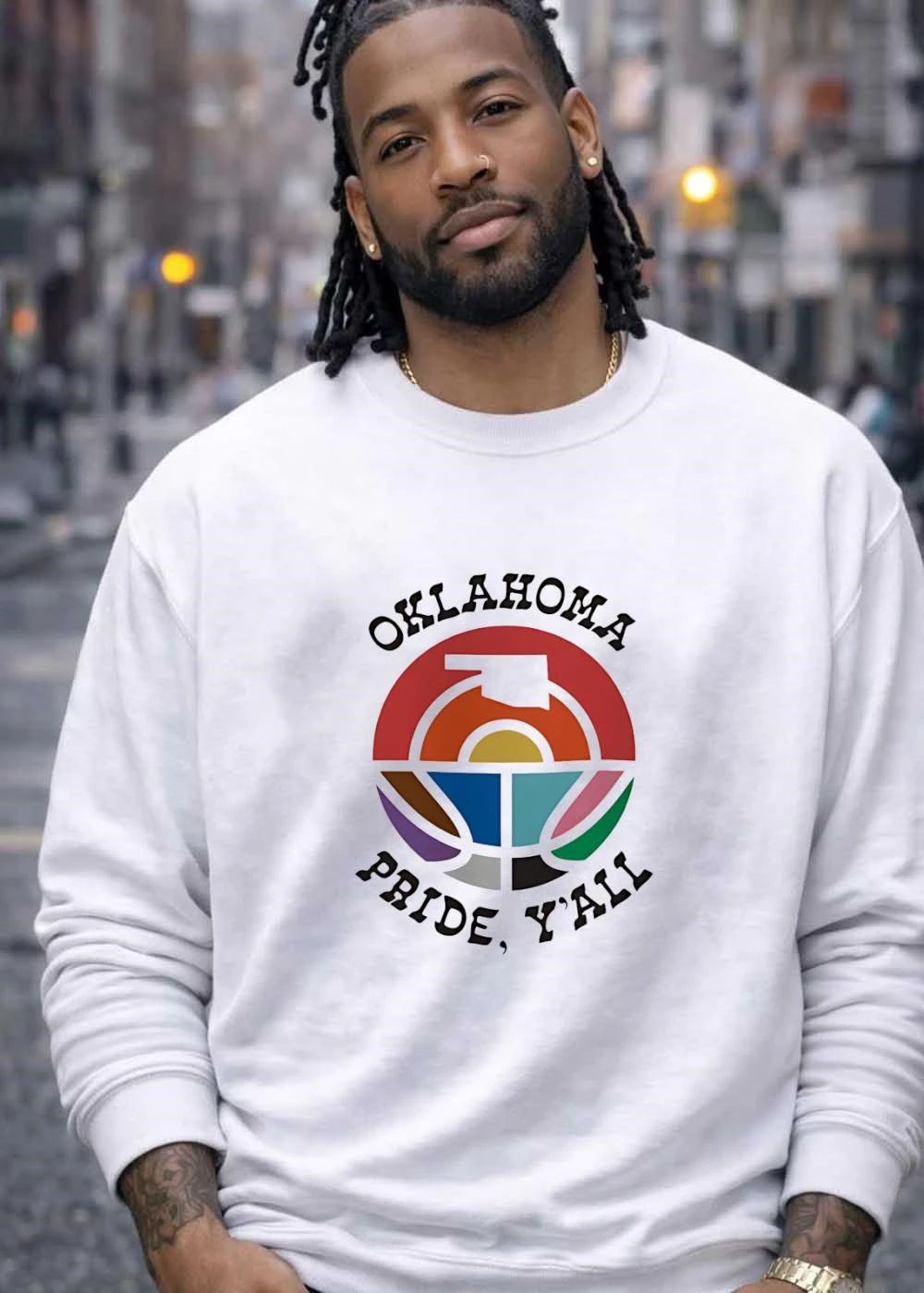 Oklahoma Pride, Y’all State Retro Sunset Graphic T-Shirt