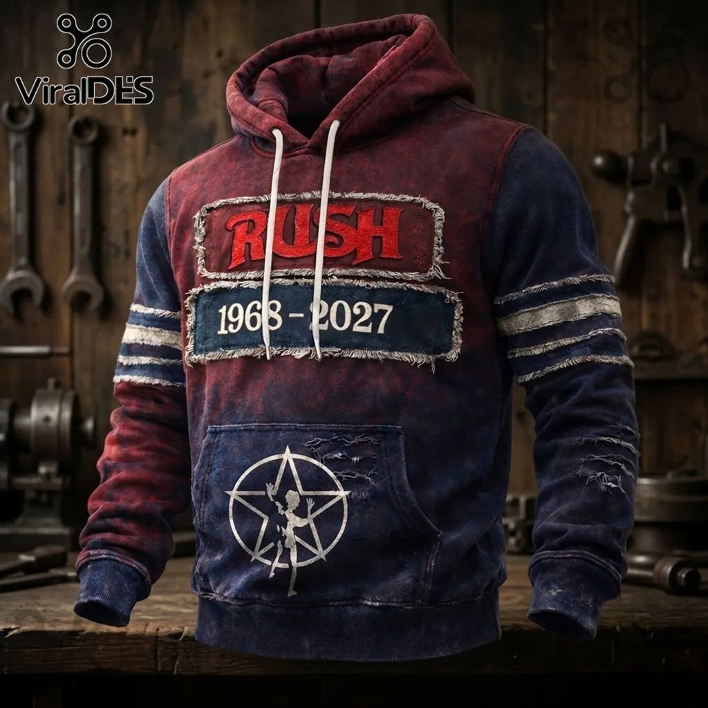 Rush 1968-2027 Starman Pullover Hoodie