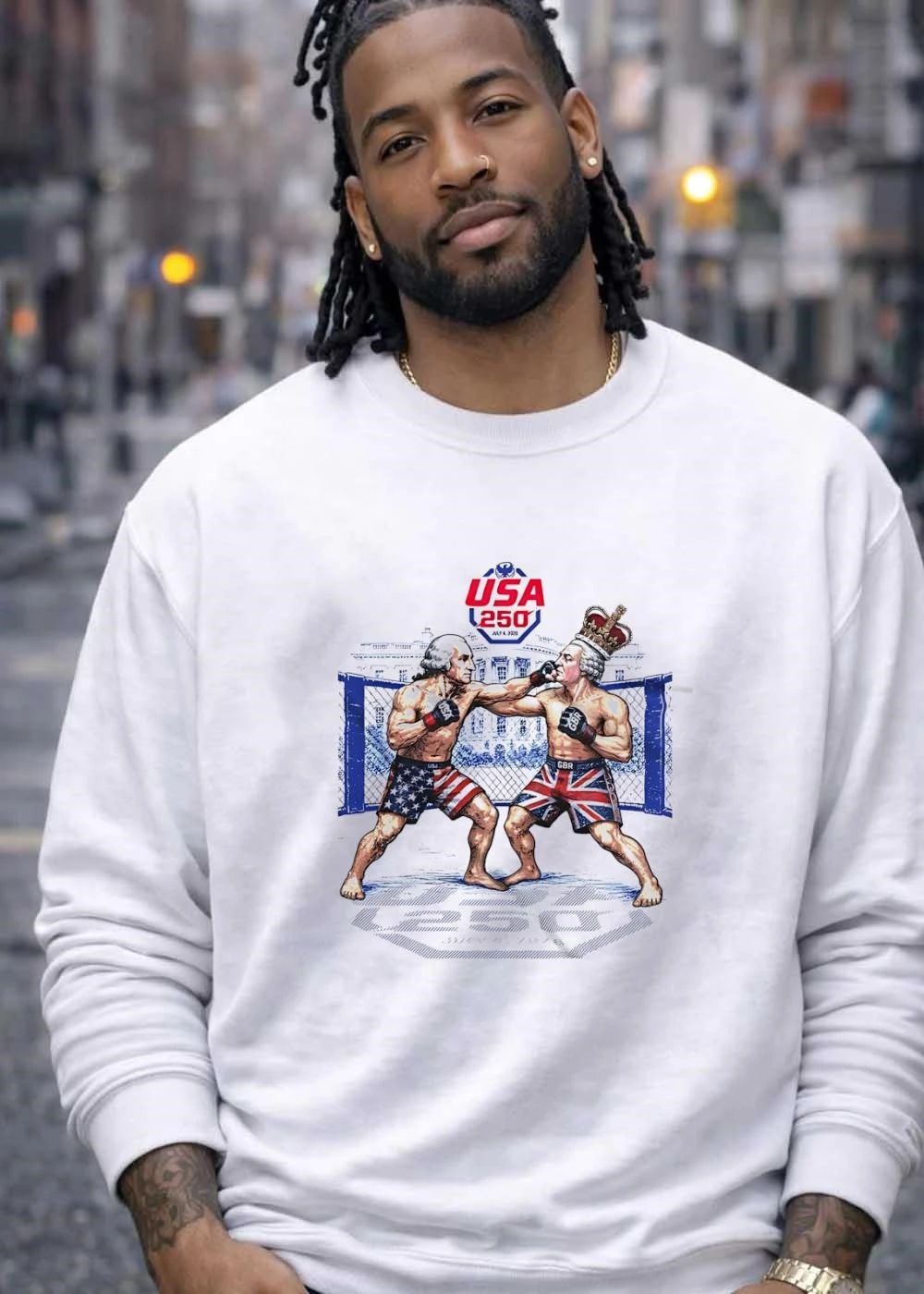 USA 250 July 4 2026 George Washington Fighting King George shirt