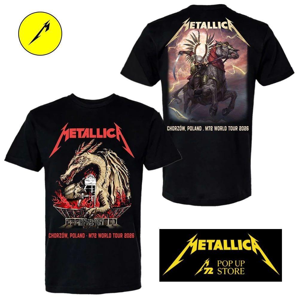Metallica M72 Chorzów 2026 Two Sided Shirt At Stadion Slaski Chorzów Poland May 19, 2026