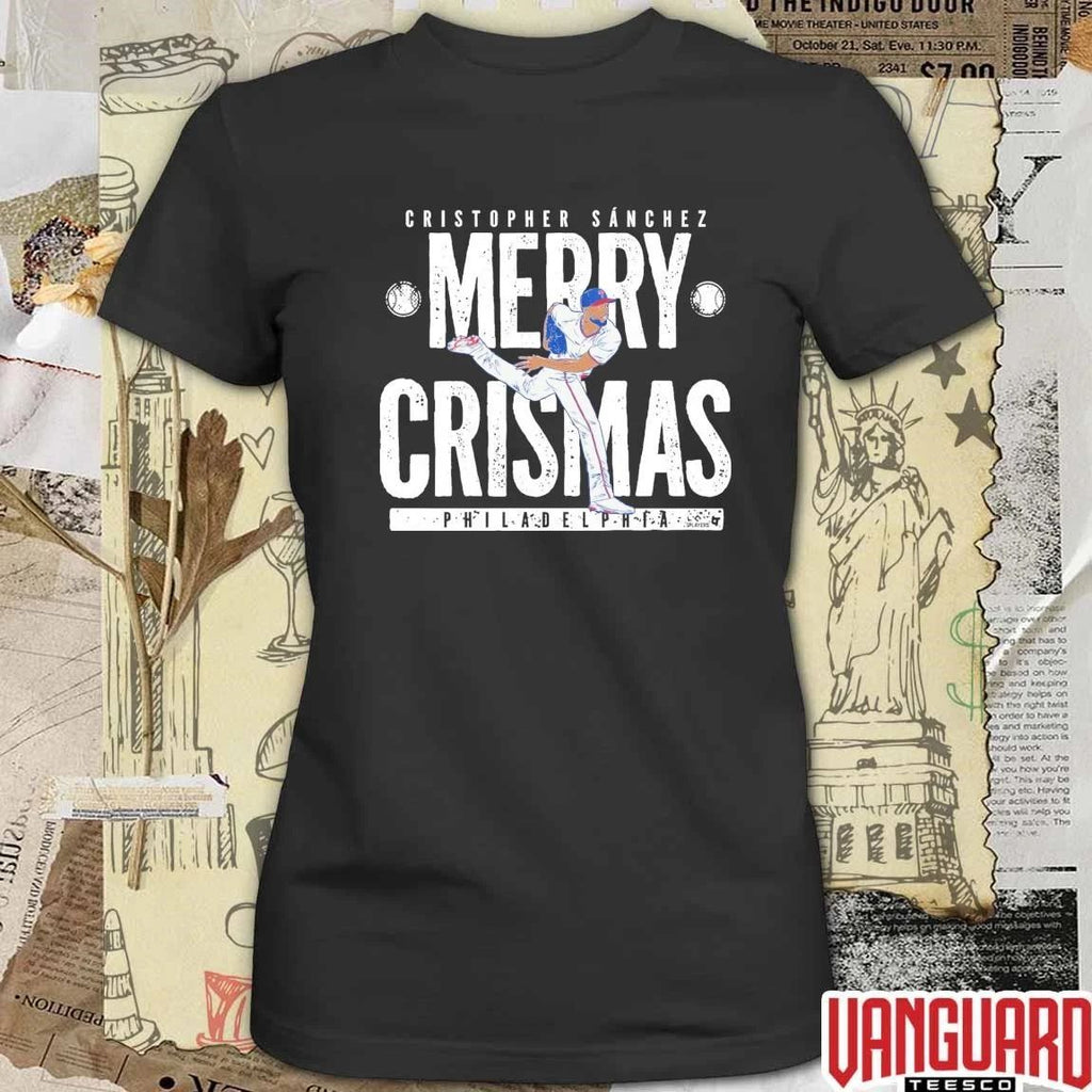Cristopher Sanchez Merry Crismas Philadelphia Phillies MLB Pop Up Shop t-shirt