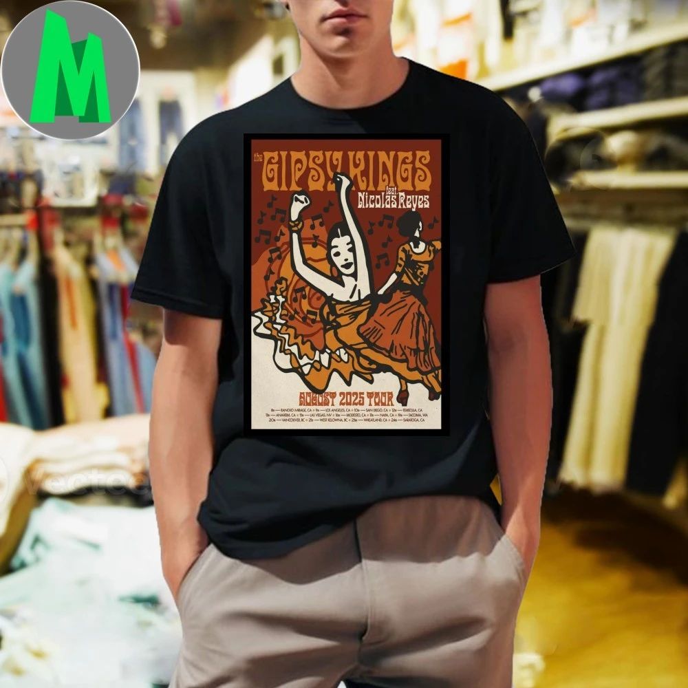 Gipsy Kings August 2025 Tour Poster Shirt