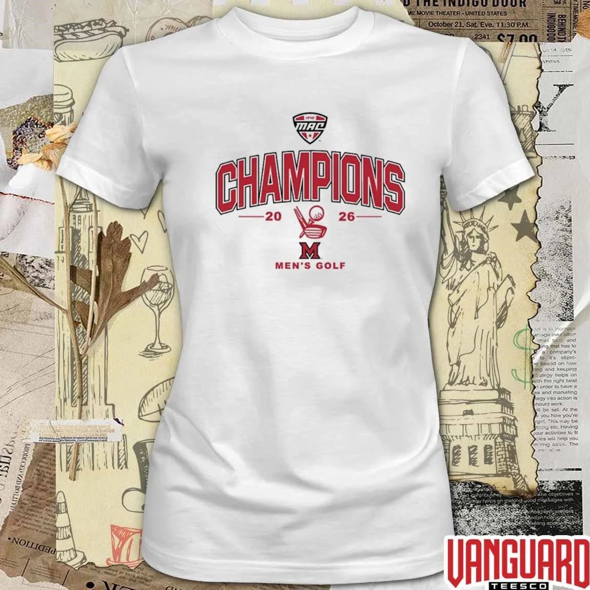 Miami RedHawks MAC Men’s Golf Champions 2026 t-shirt