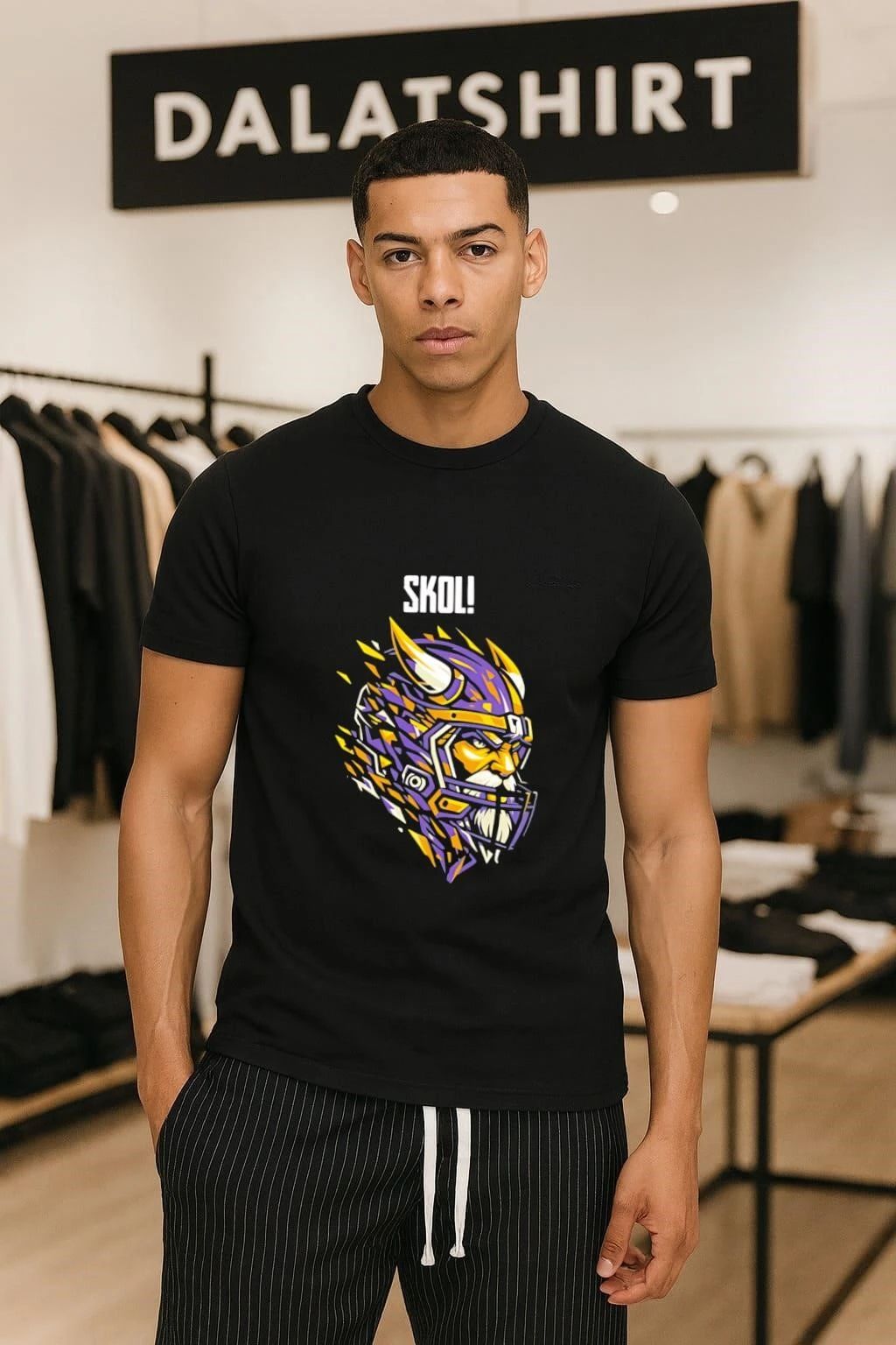 Skol Viking Football Warrior helmet shirt