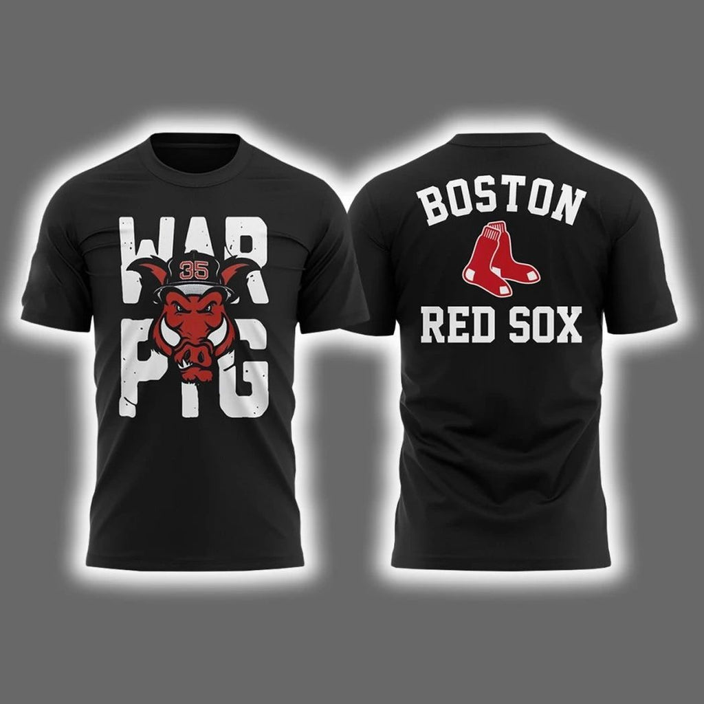 Garrett Crochet Red Sox War Pig Two-Sided Shirt