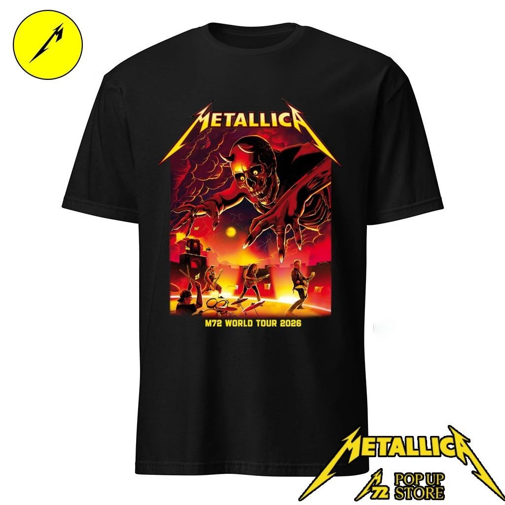 T-Shirt Metallica Bologna 2026 Stadio Dall’Ara – Official Pop-Up Store Merch