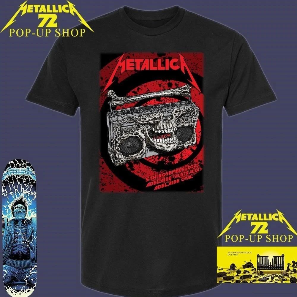 Metallica M72 Adelaide Poster Artwork By Glenno Smith On November 5th 2025 At Adelaide Oval Australia Merch T-Shirt