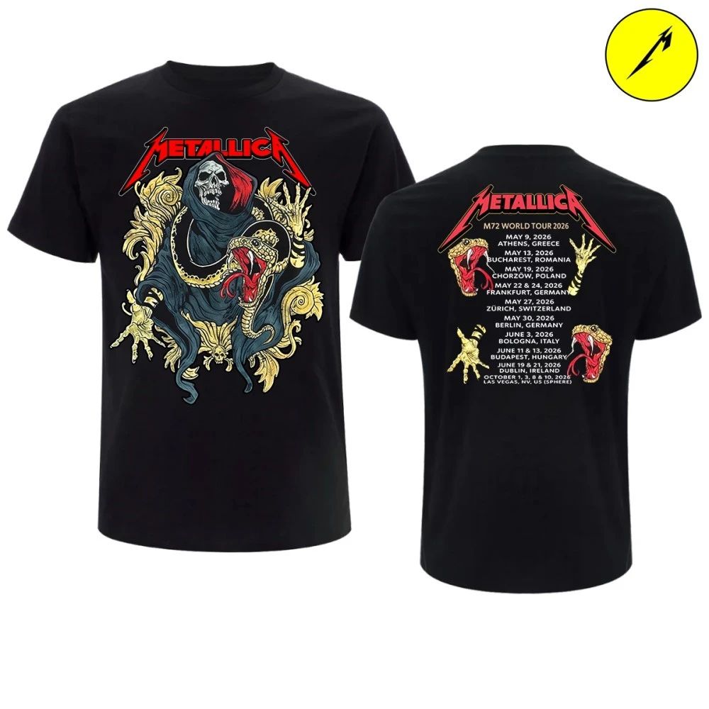 Metallica Pop-up Store M72 World Tour 2026 Reaper T-Shirt – Limited Edition