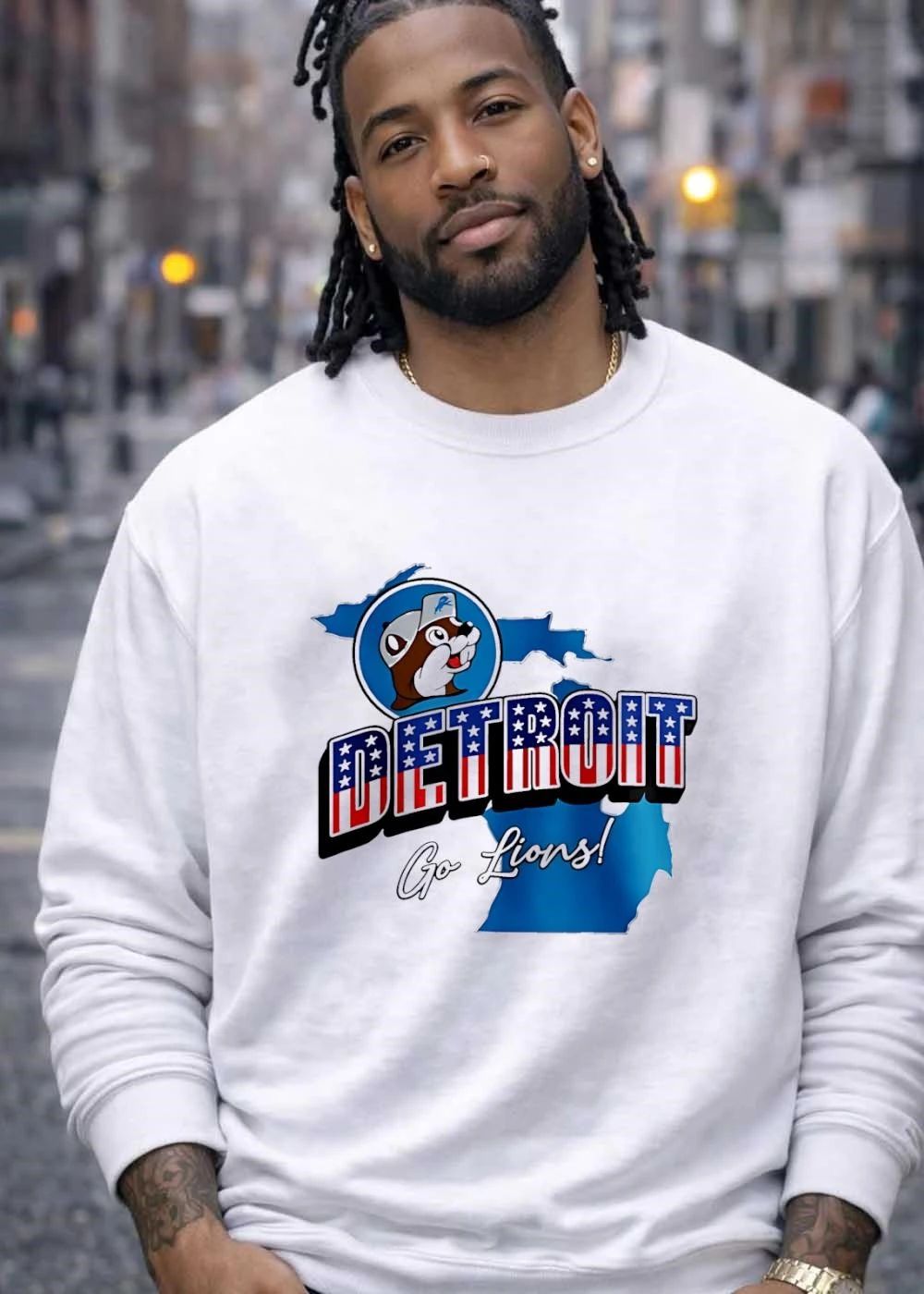 Detroit Lions x Buc-ee’s Patriotic map shirt