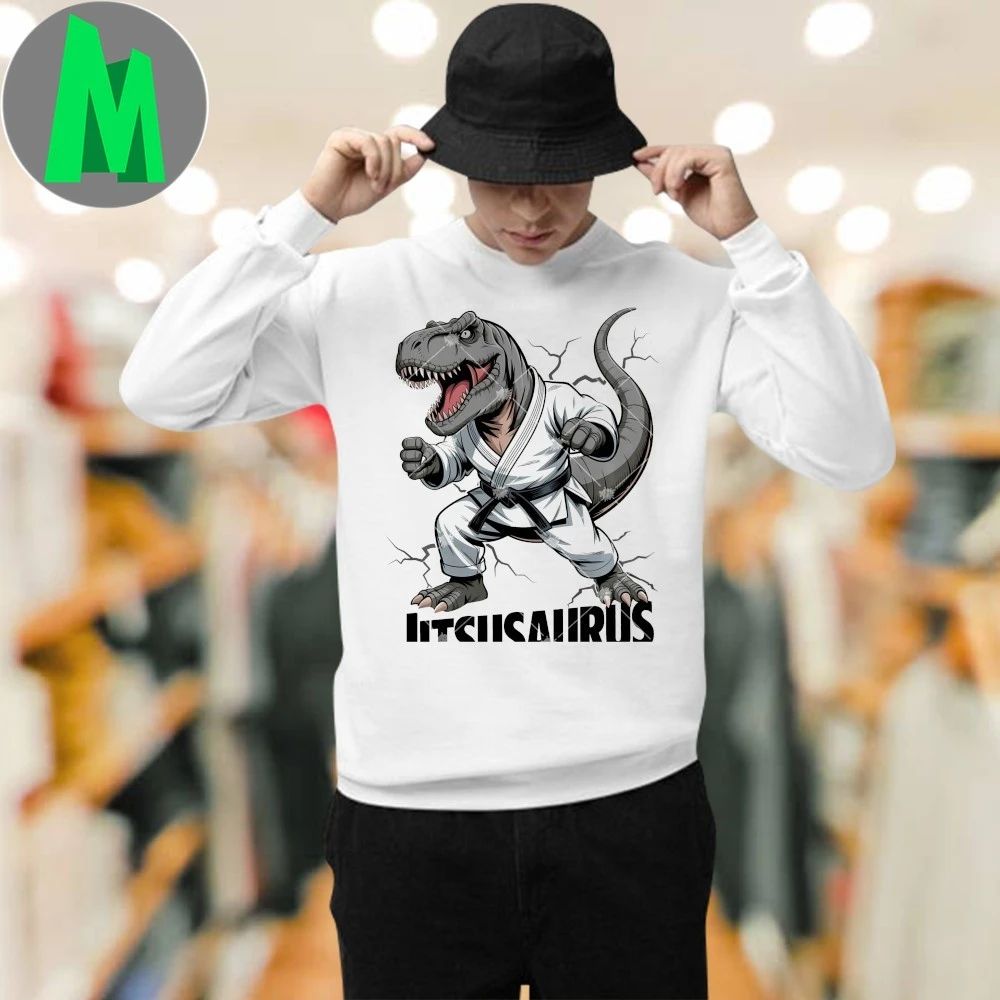 Jitsu Saurus Dinosaur Brazilian Jiu Jitsu Shirt