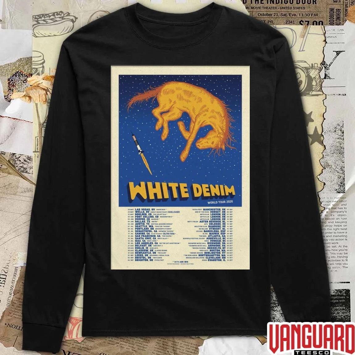 2026 White Denim World Tour Poster t-shirt