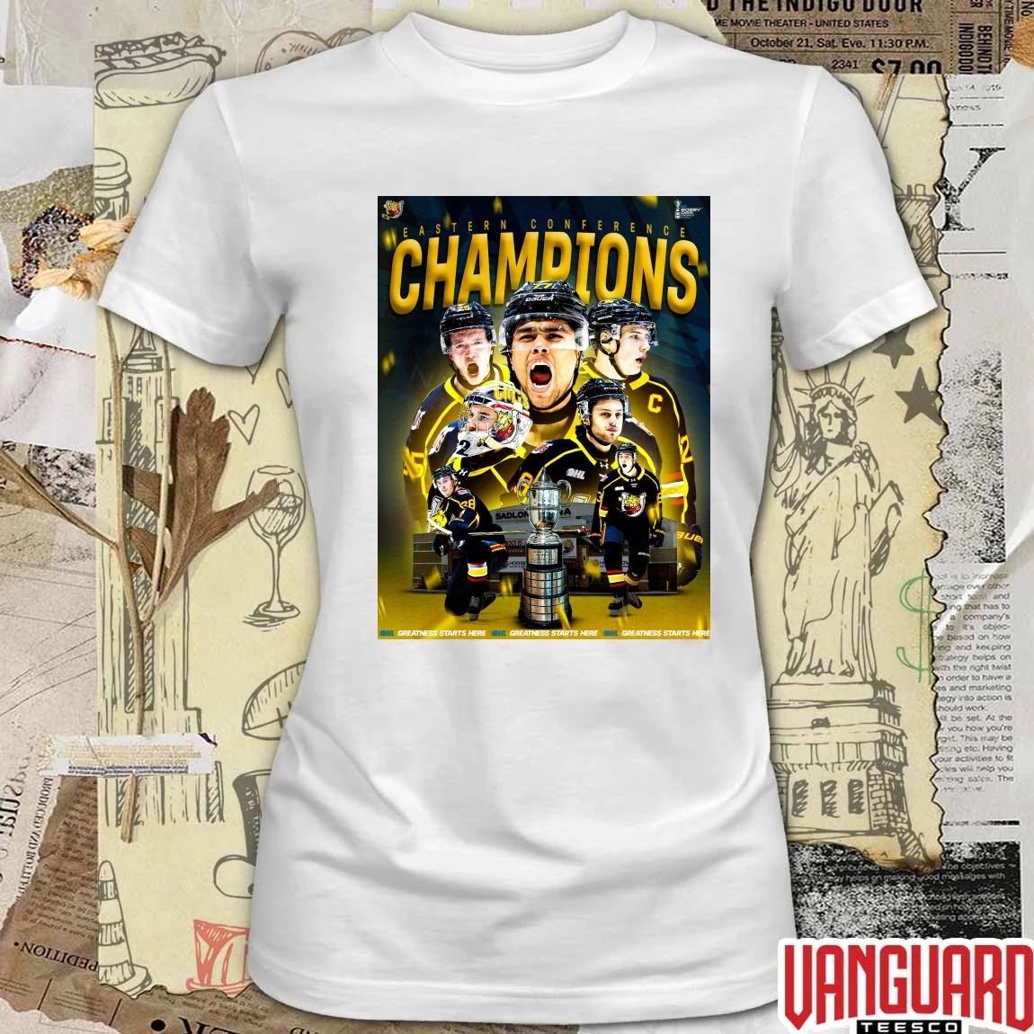 2026 OHL Barrie Colts Eastern Conference Champions Greatness Starts Here Poster t-shirt