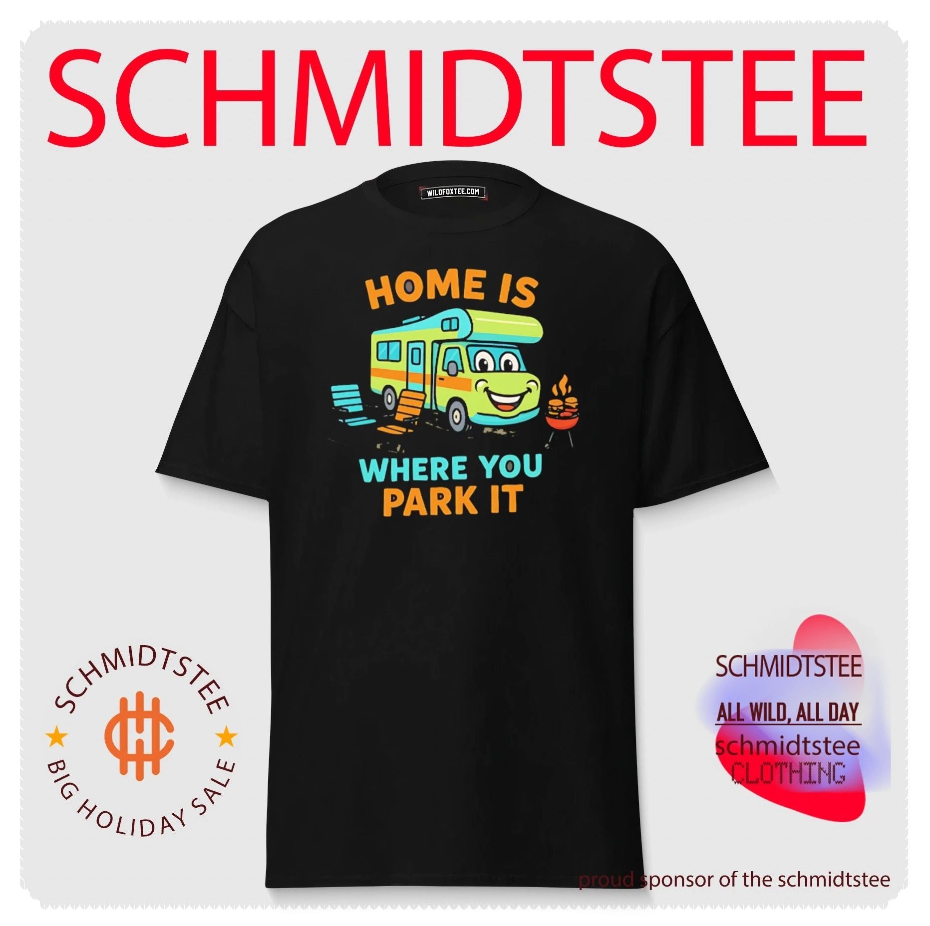Home is where you park it cartoon car shirt