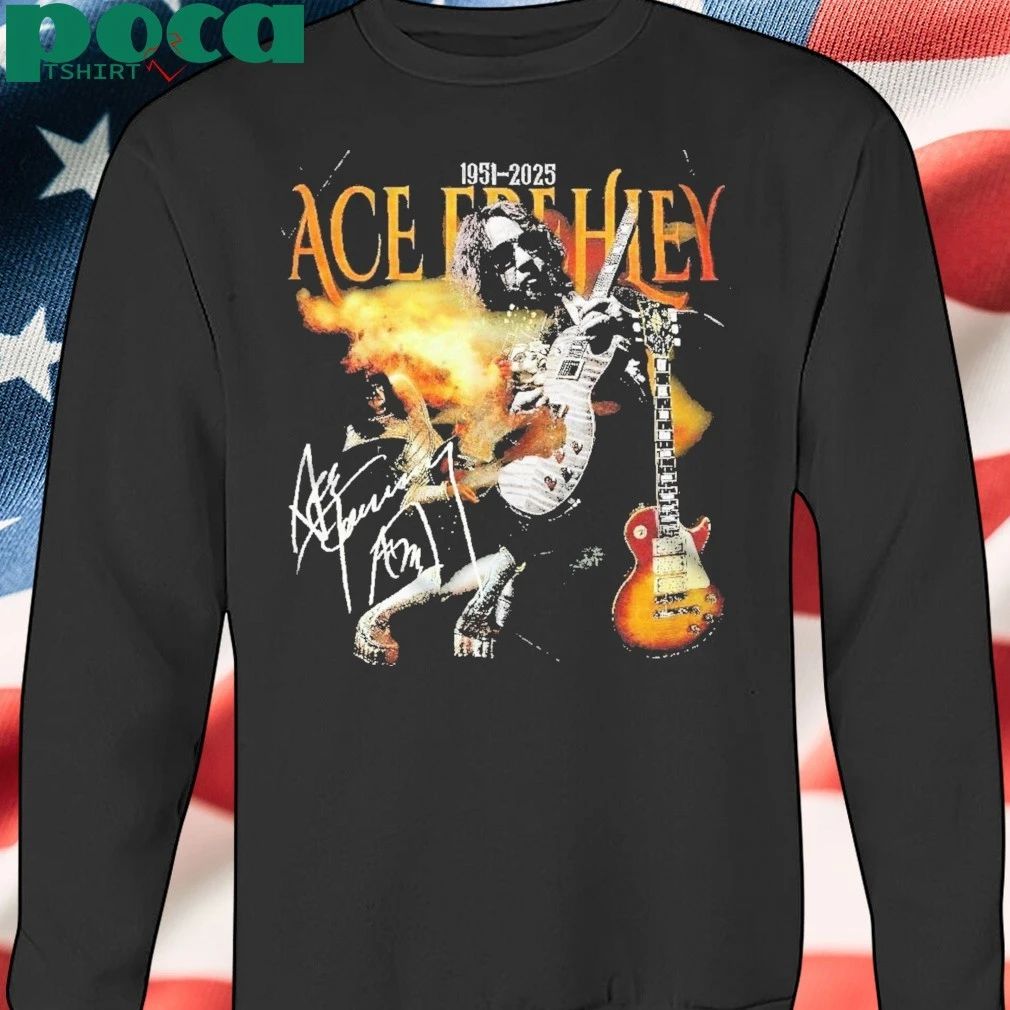 RIP ACE Frehley 1951 – 2025 signature T-shirt